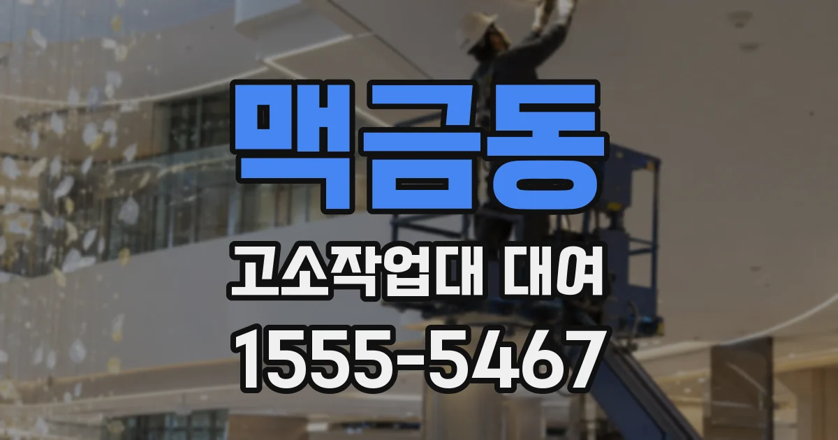 맥금동 고소작업대 대여