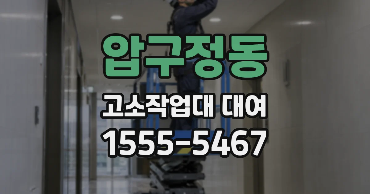 압구정동 고소작업대 대여