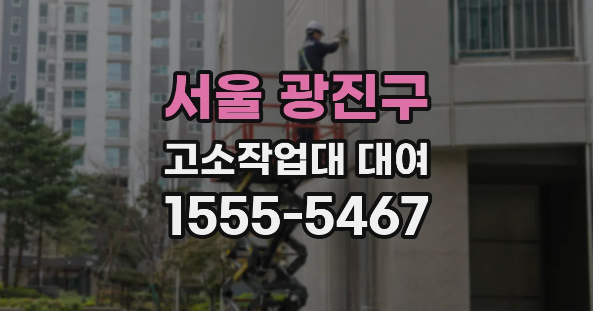 서울 광진구 고소작업대 대여