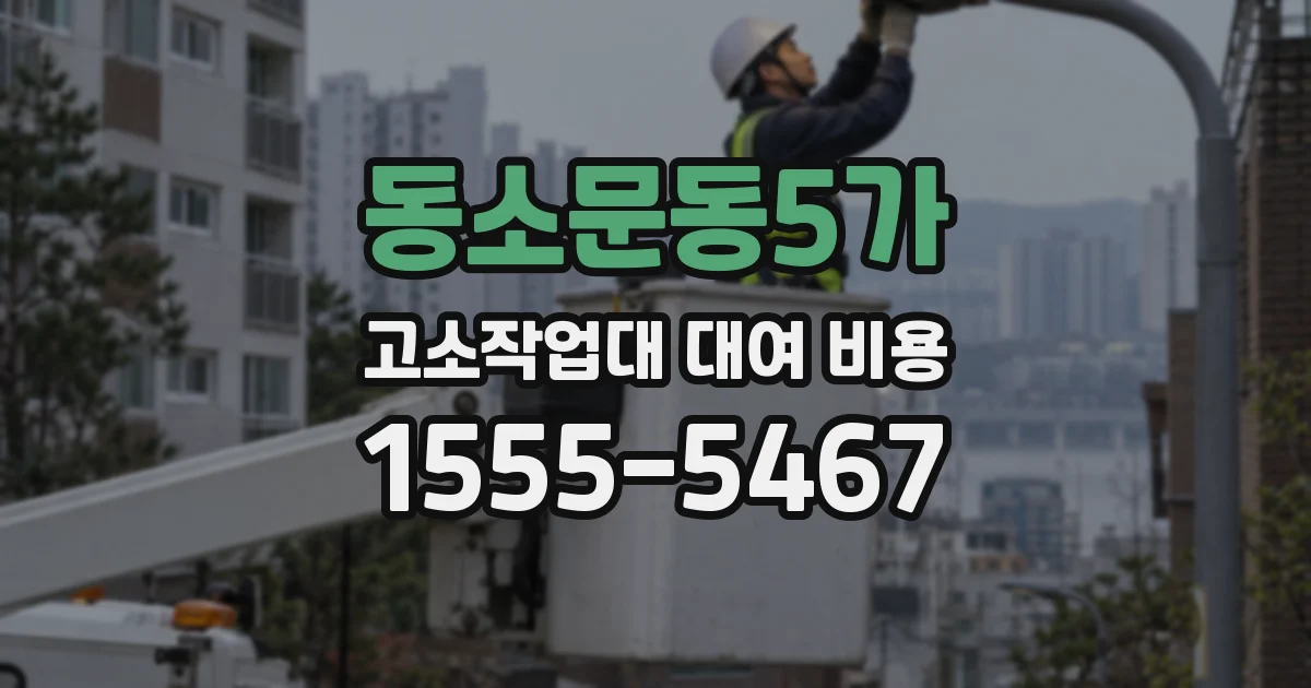 동소문동5가 고소작업대 대여 비용
