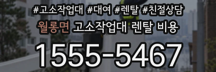 월롱면 고소작업대 렌탈 비용