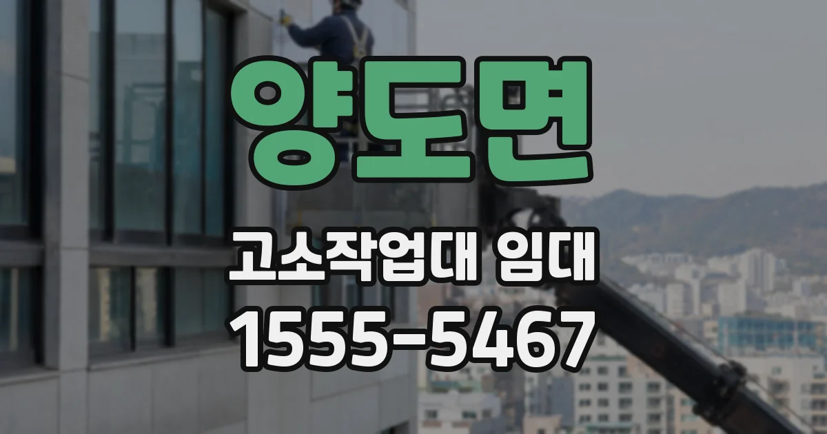 양도면 고소작업대 임대