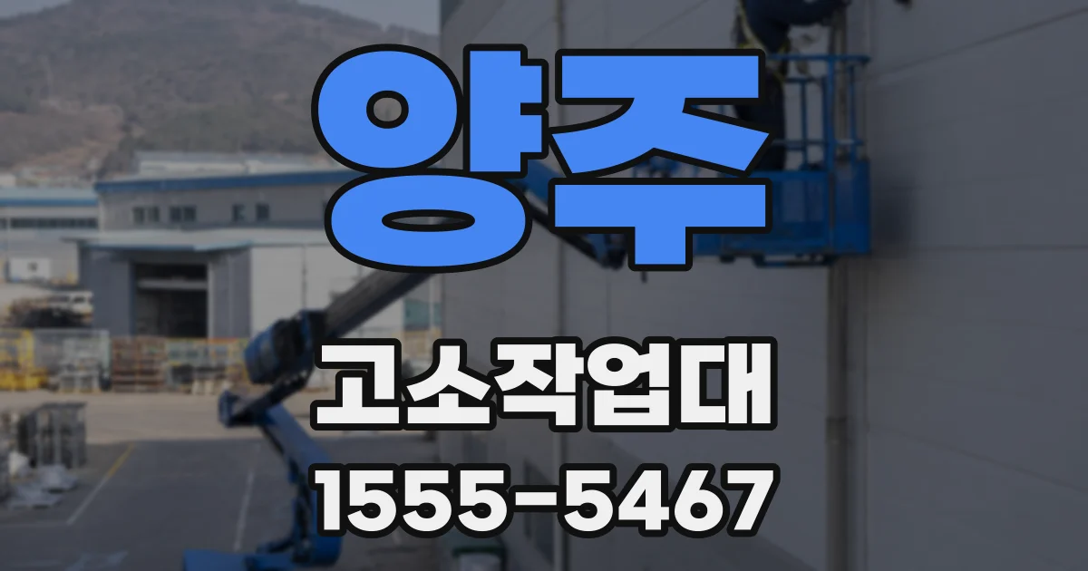 양주 고소작업대