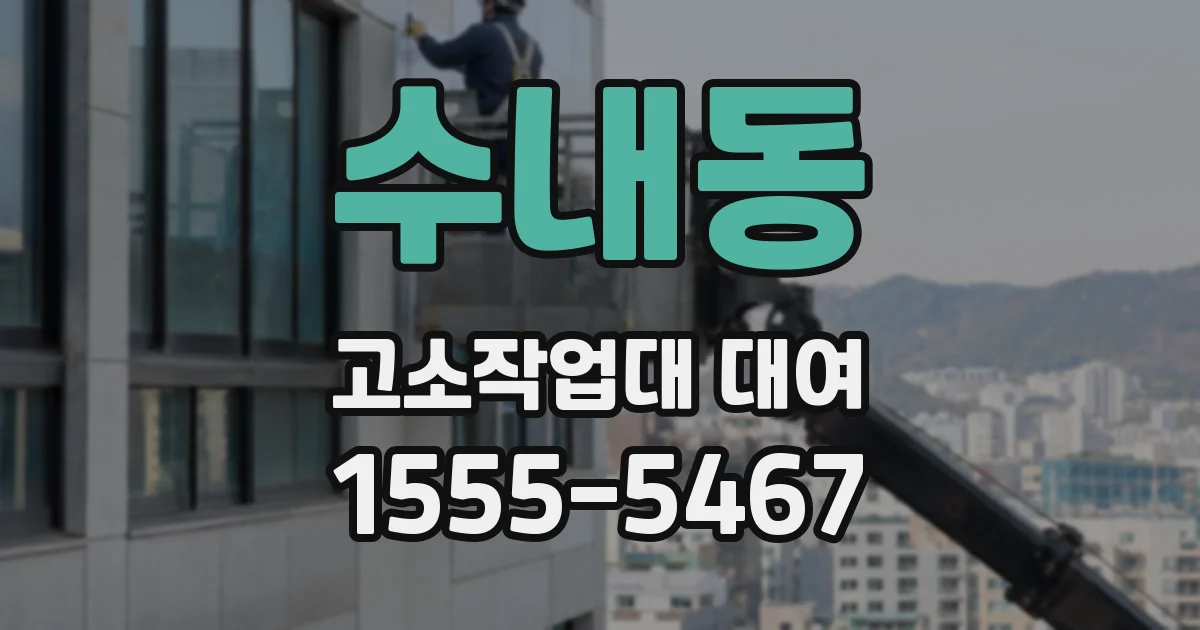 수내동 고소작업대 대여