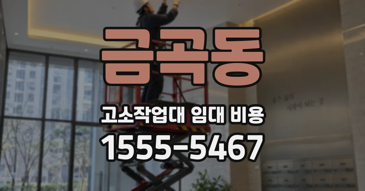 금곡동 고소작업대 임대 비용