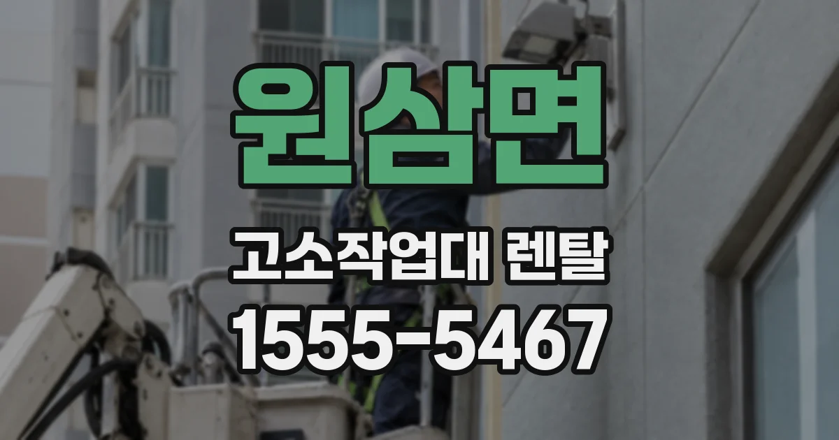 원삼면 고소작업대 렌탈