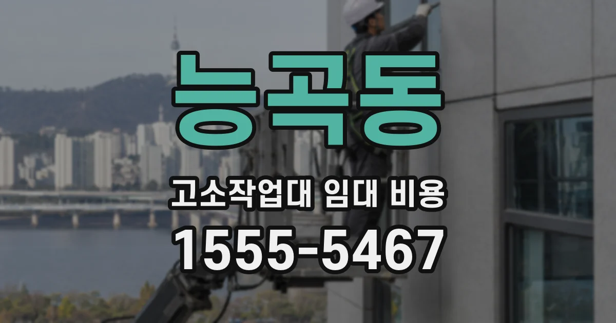 능곡동 고소작업대 임대 비용