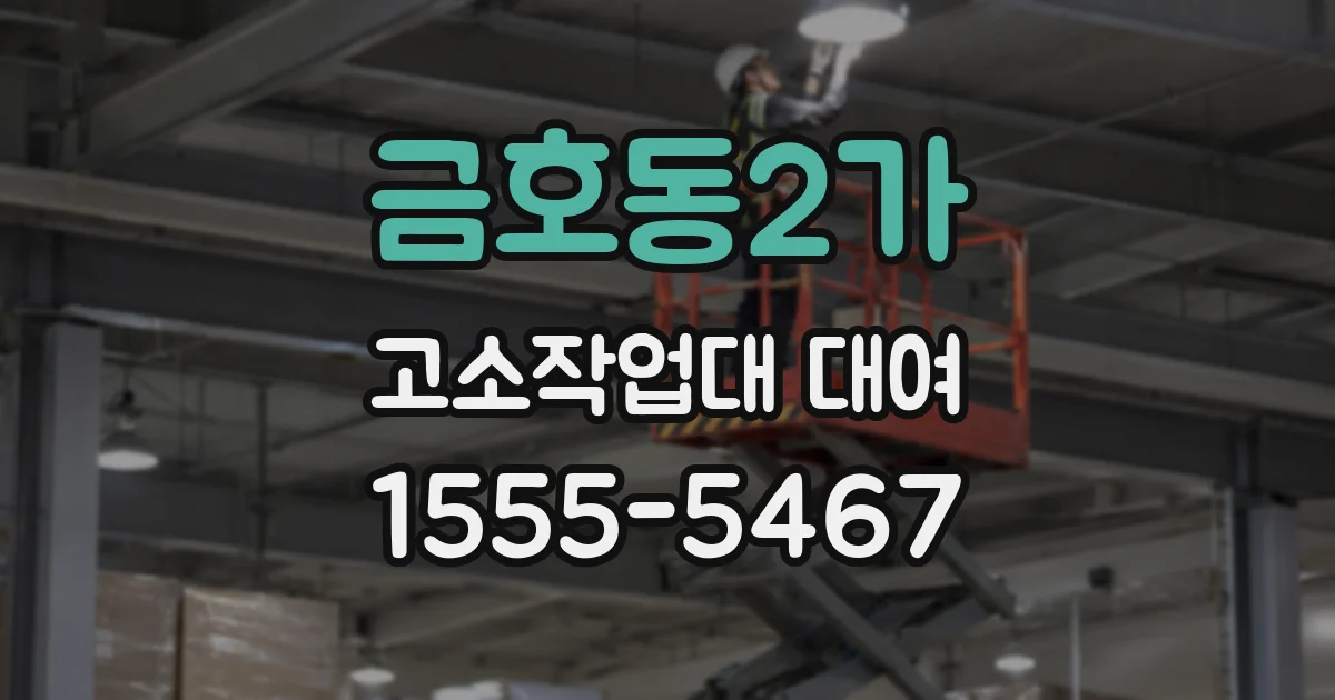 금호동2가 고소작업대 대여