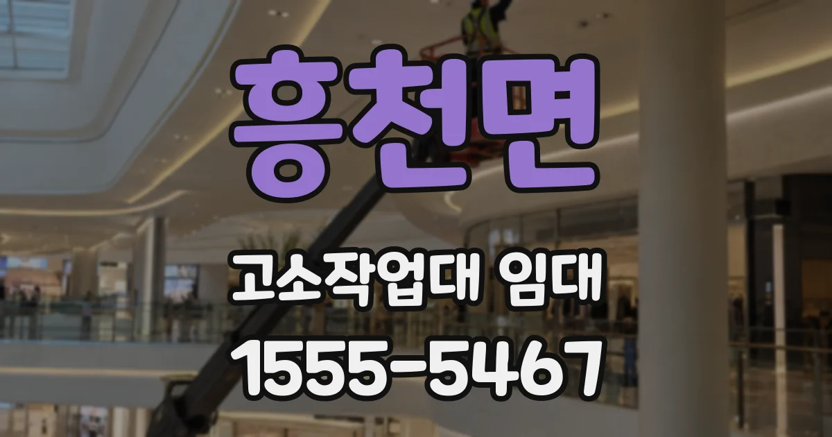 흥천면 고소작업대 임대