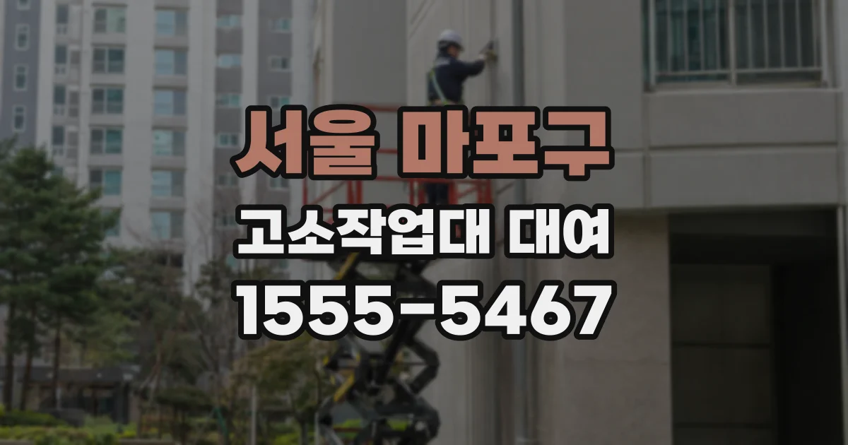 서울 마포구 고소작업대 대여