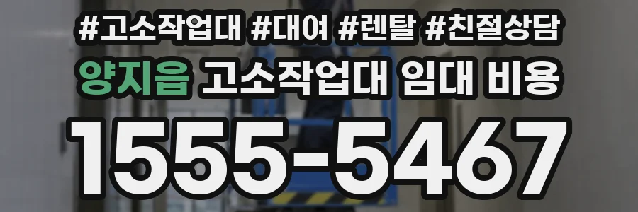 양지읍 고소작업대 임대 비용