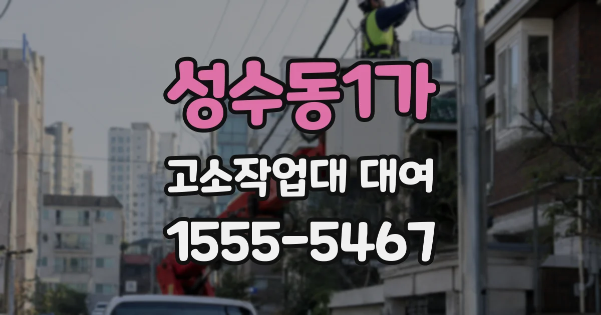 성수동1가 고소작업대 대여