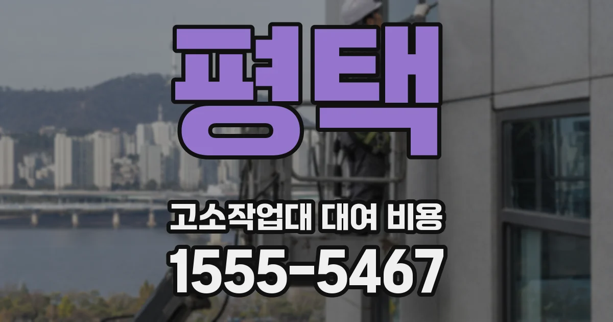 평택 고소작업대 대여 비용