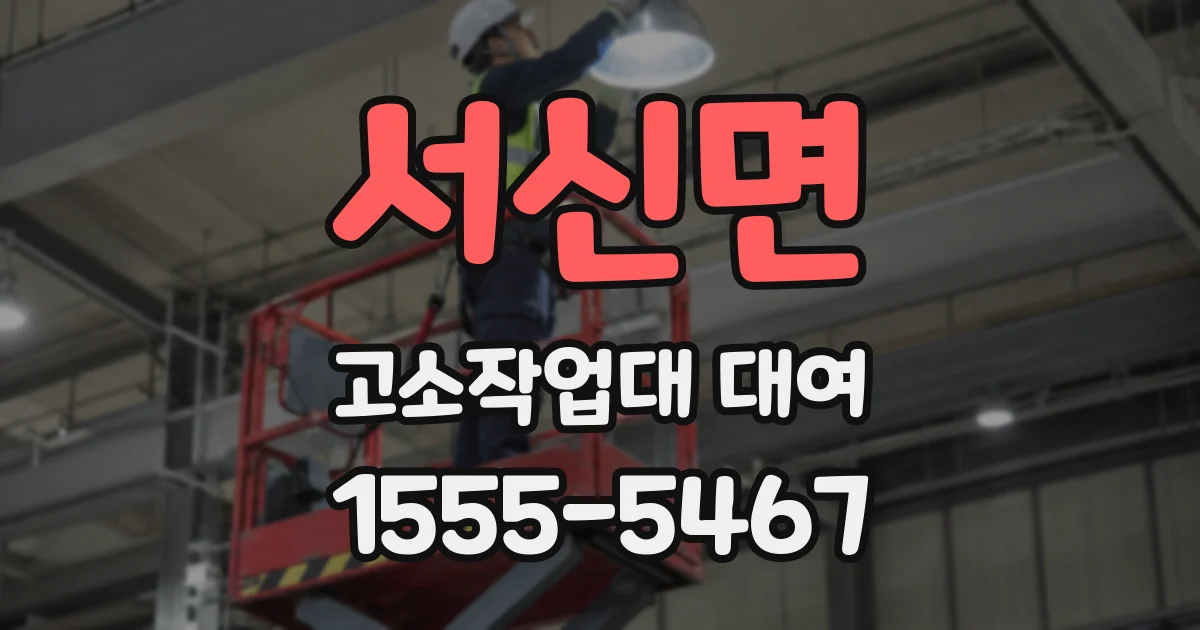 서신면 고소작업대 대여
