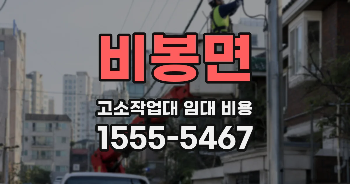 비봉면 고소작업대 임대 비용