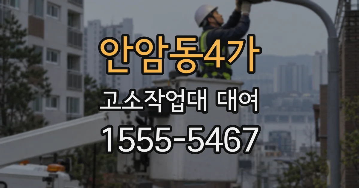 안암동4가 고소작업대 대여