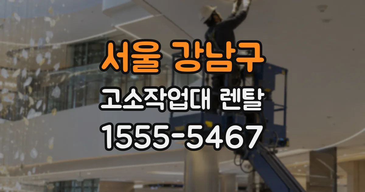 서울 강남구 고소작업대 렌탈