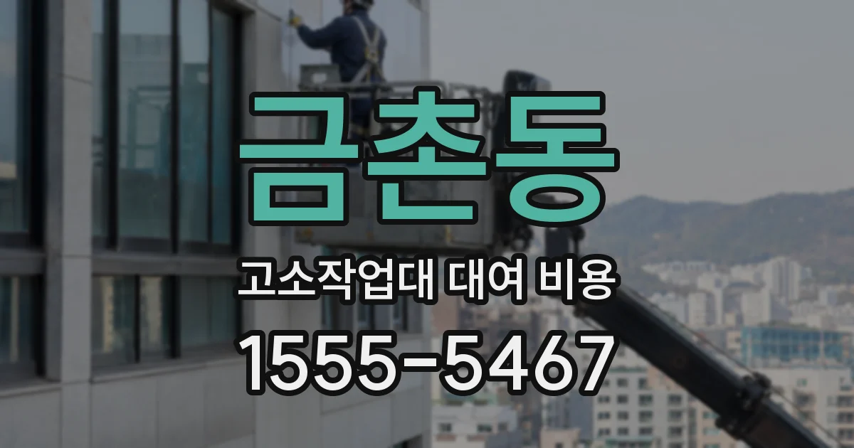 금촌동 고소작업대 대여 비용