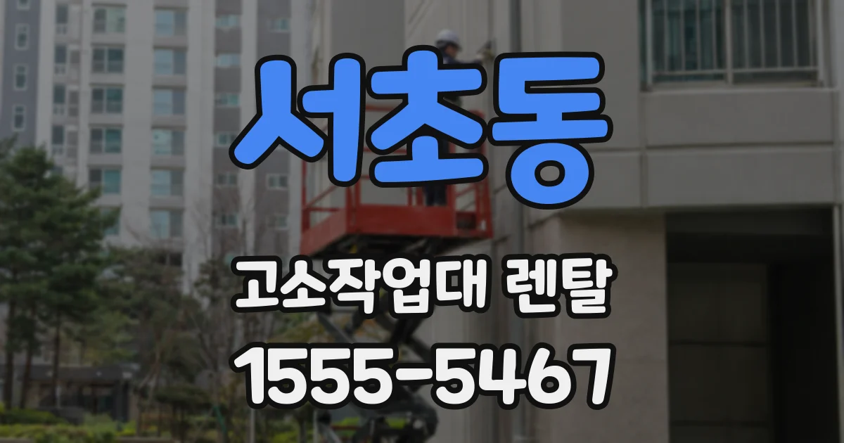 서초동 고소작업대 렌탈