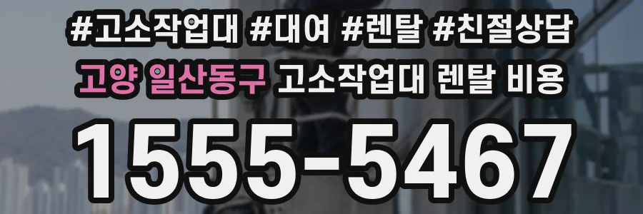 고양 일산동구 고소작업대 렌탈 비용