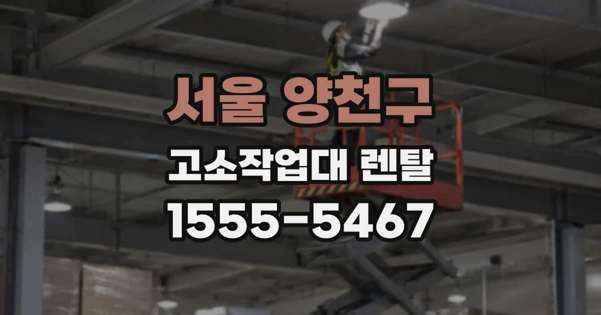 서울 양천구 고소작업대 렌탈