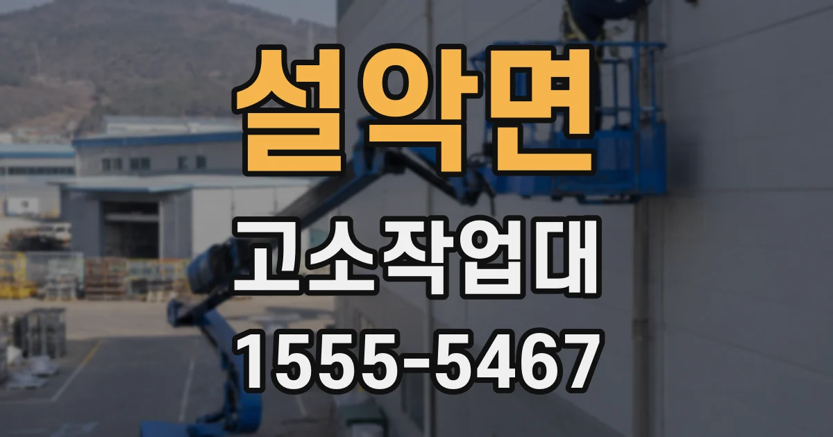 설악면 고소작업대