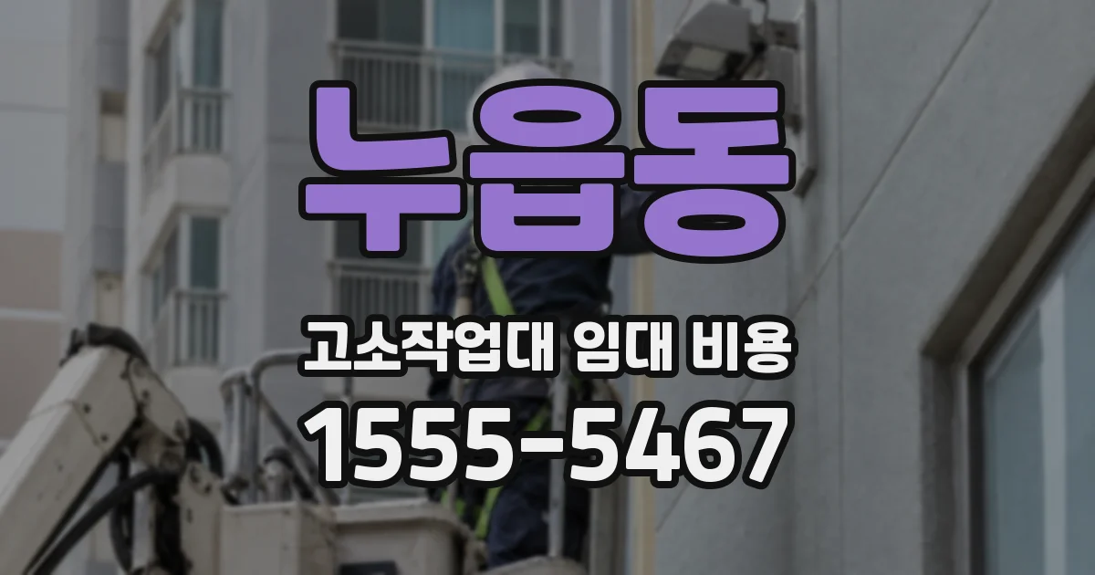누읍동 고소작업대 임대 비용