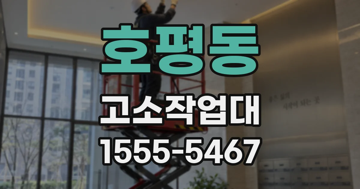 호평동 고소작업대
