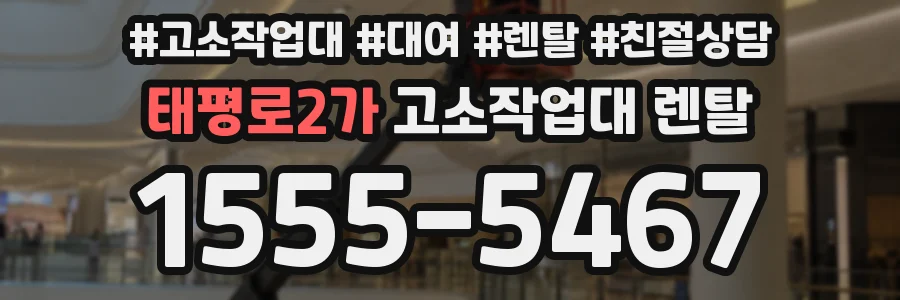 태평로2가 고소작업대 렌탈