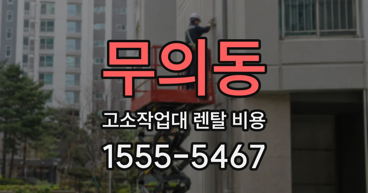 무의동 고소작업대 렌탈 비용