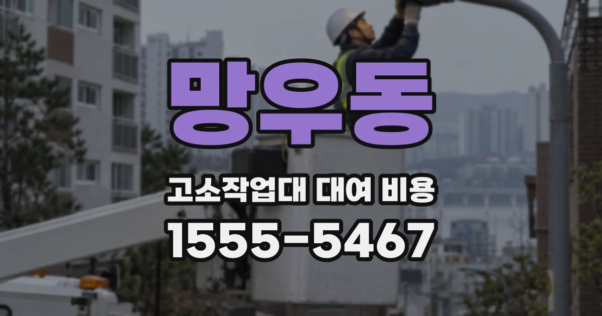 망우동 고소작업대 대여 비용