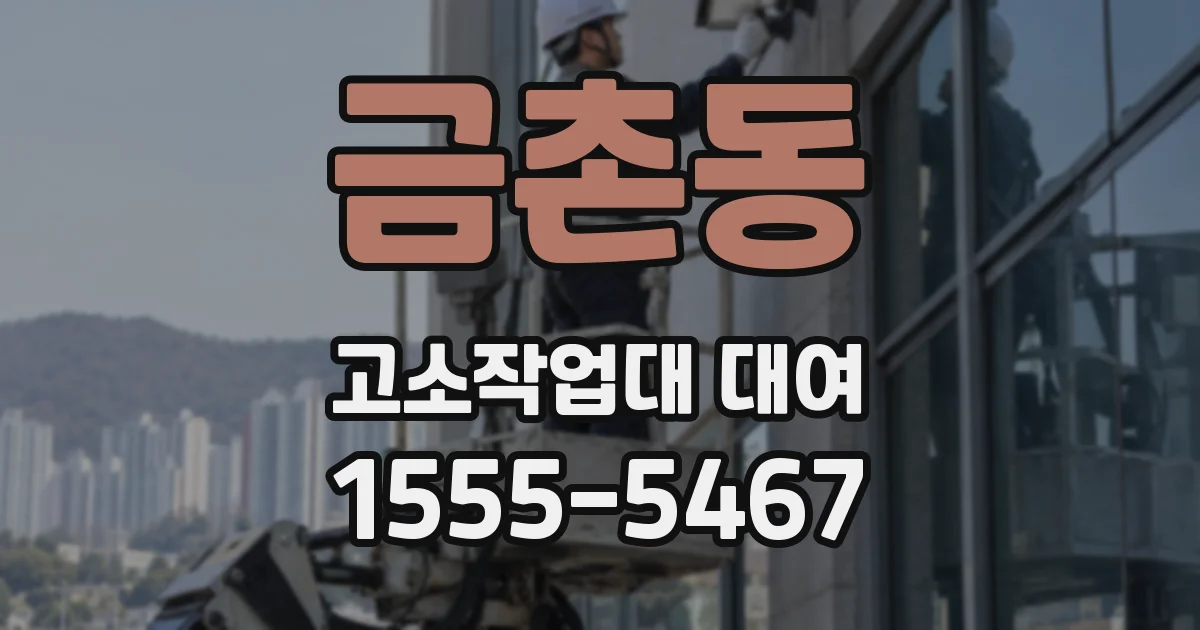 금촌동 고소작업대 대여