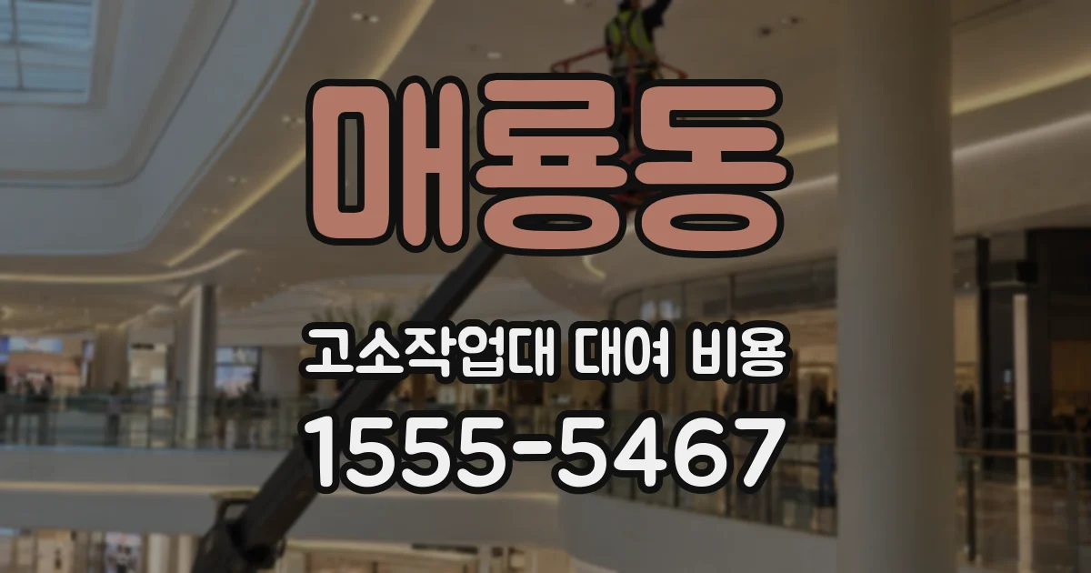 매룡동 고소작업대 대여 비용