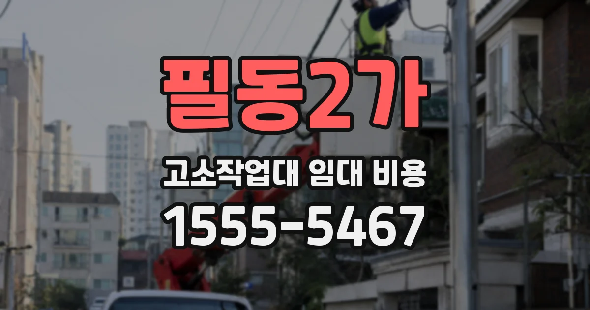 필동2가 고소작업대 임대 비용