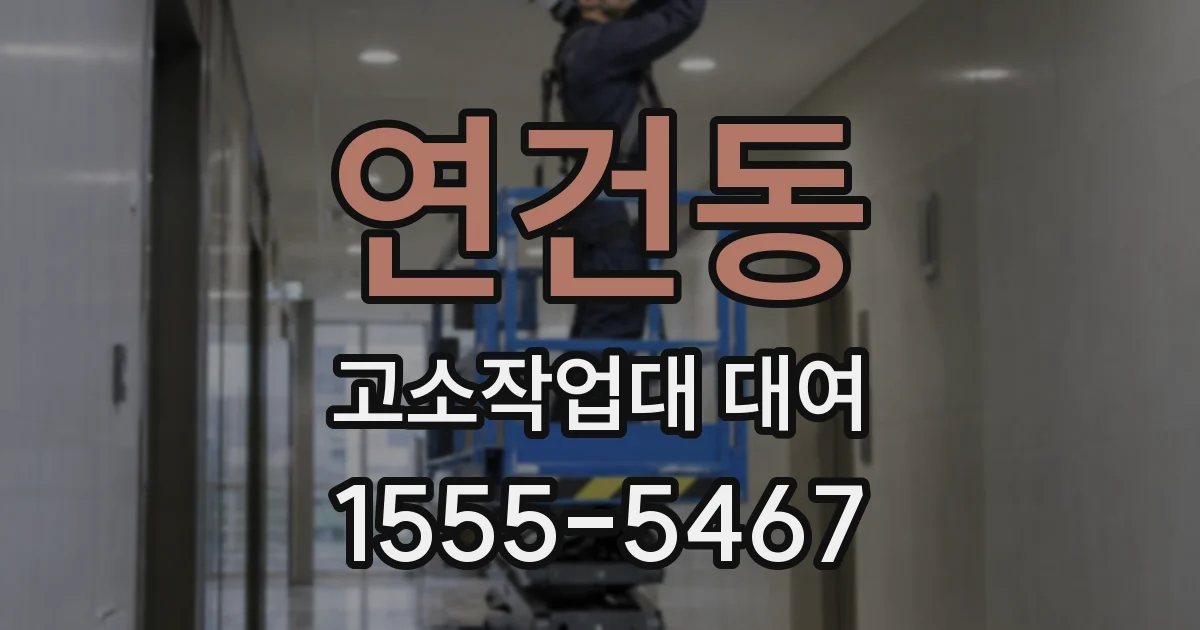 연건동 고소작업대 대여
