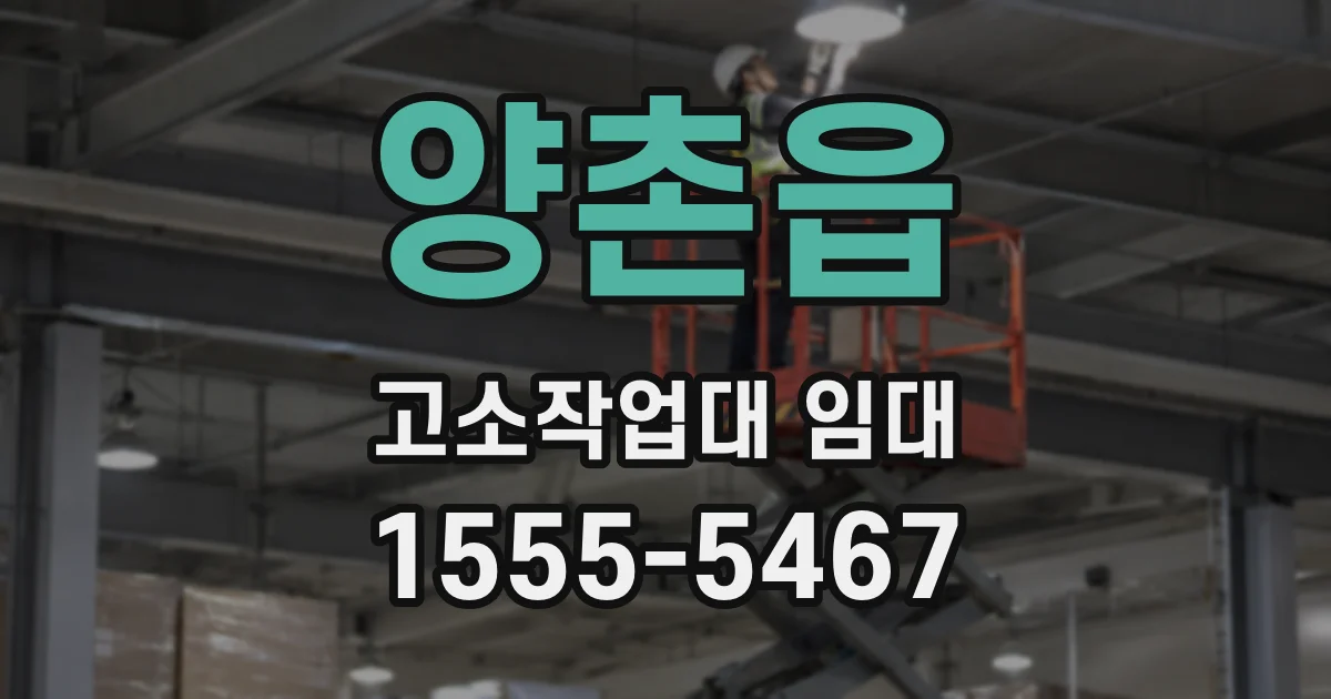 양촌읍 고소작업대 임대