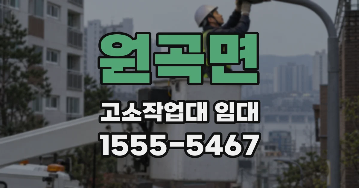 원곡면 고소작업대 임대