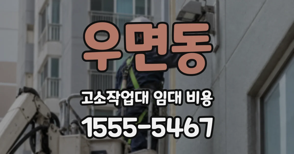 우면동 고소작업대 임대 비용
