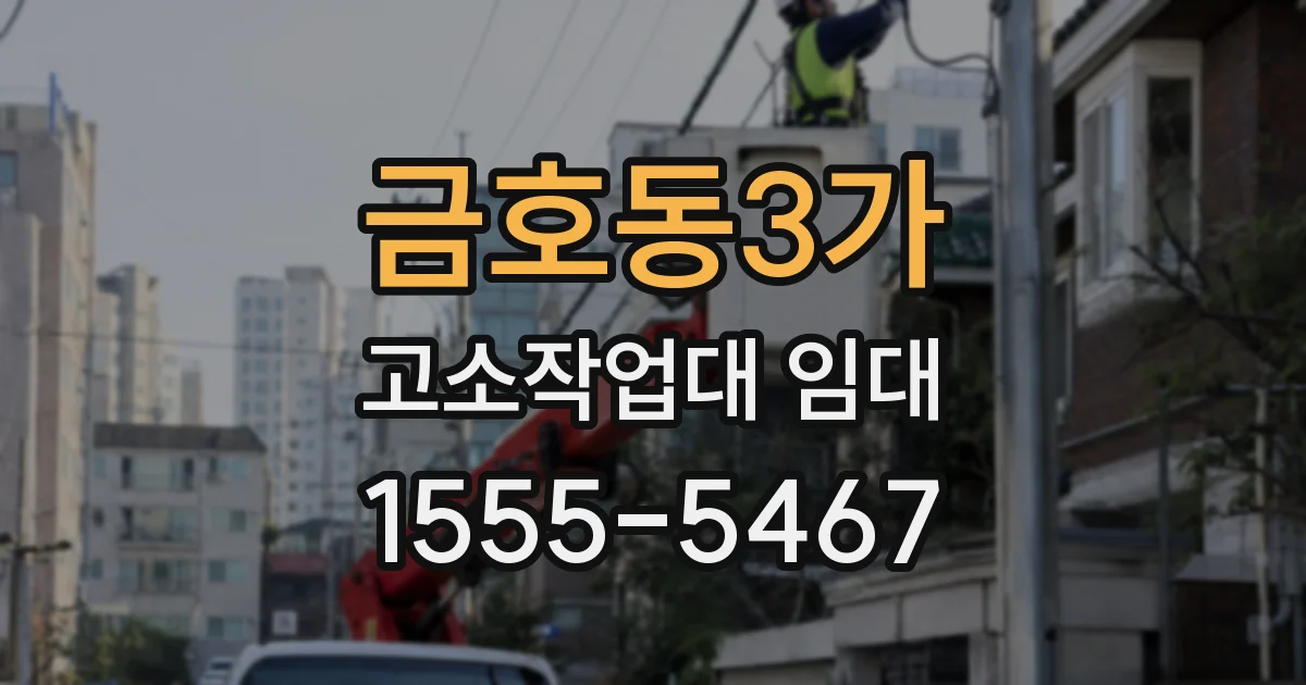 금호동3가 고소작업대 임대