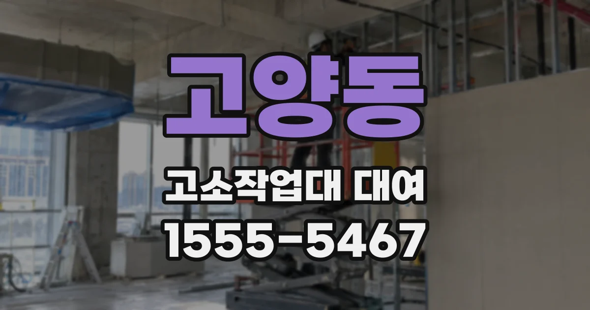 고양동 고소작업대 대여