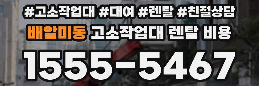 배알미동 고소작업대 렌탈 비용