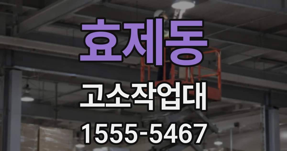 효제동 고소작업대