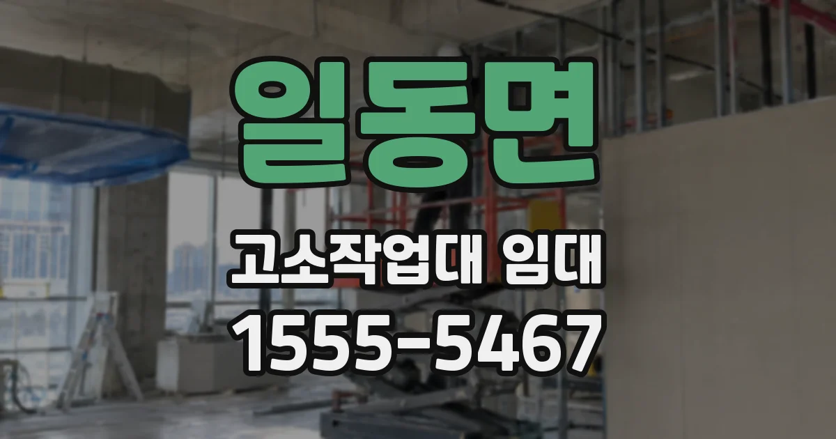 일동면 고소작업대 임대