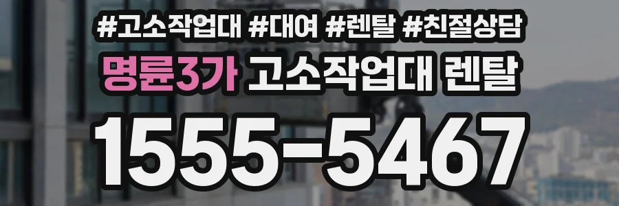 명륜3가 고소작업대 렌탈