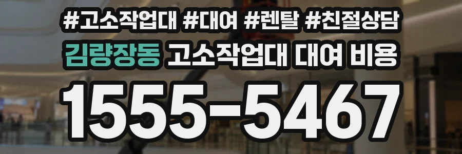 김량장동 고소작업대 대여 비용
