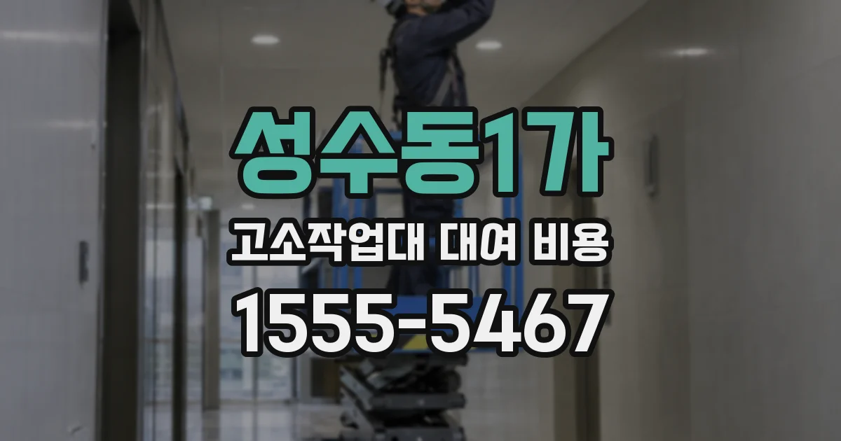 성수동1가 고소작업대 대여 비용