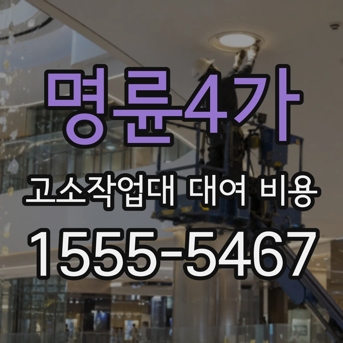 명륜4가 고소작업대 대여 비용