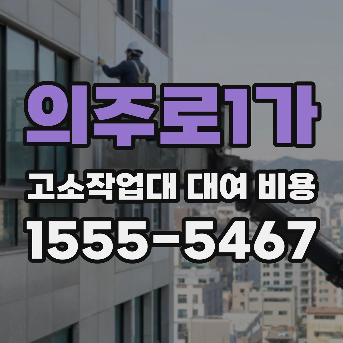 의주로1가 고소작업대 대여 비용