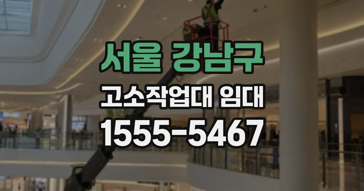 서울 강남구 고소작업대 임대