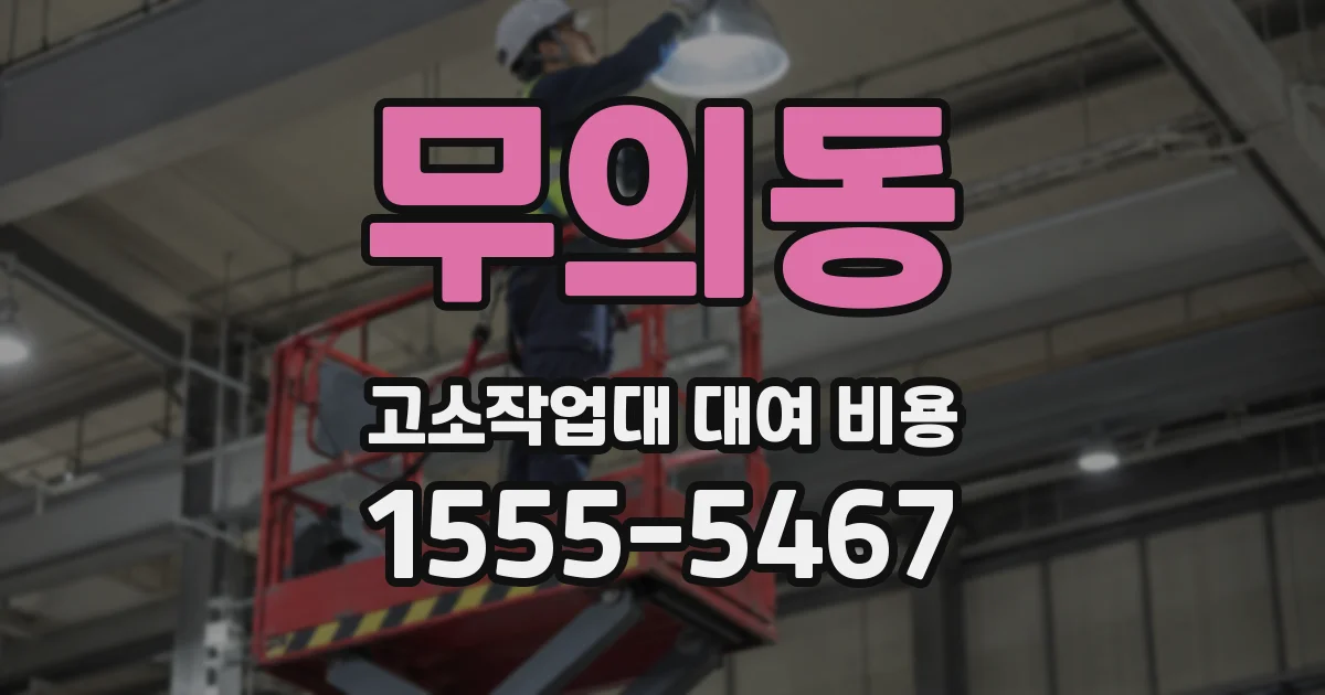 무의동 고소작업대 대여 비용